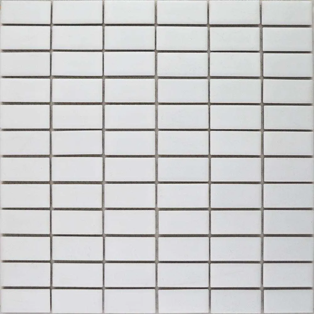 Juliette White Mosaic Brick Tiles 30x30cm