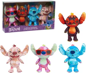 Just Play STITCH Disney Hawaiian Elements Plush Stuffed Animals Collector Set, Officially Licensed Kids Toys for Ages 3 Up, Amazon Exclusive