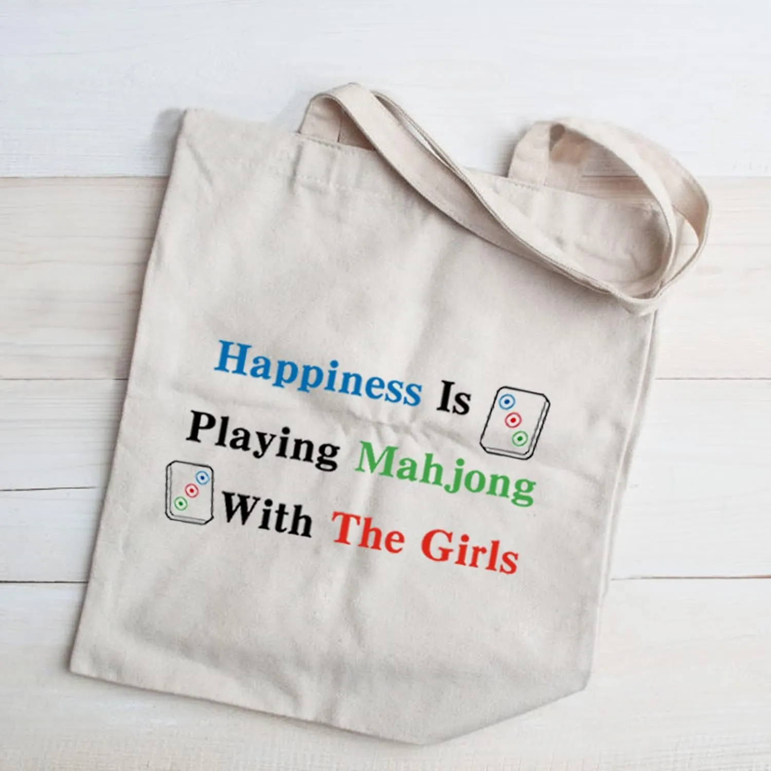 JXGZSO Mahjong Bag - Happiness Is Playing Mahjong With The Girl Board Game Bag