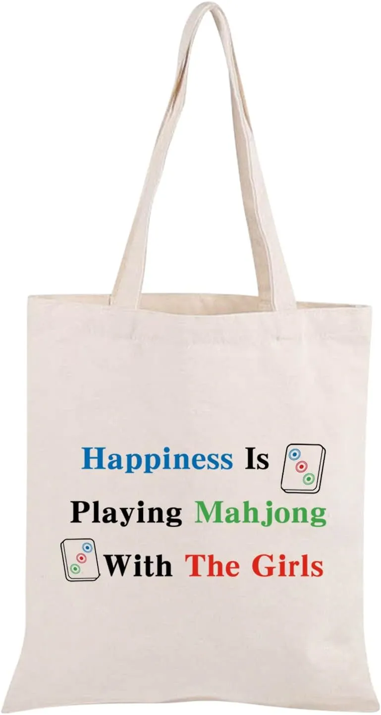 JXGZSO Mahjong Bag - Happiness Is Playing Mahjong With The Girl Board Game Bag