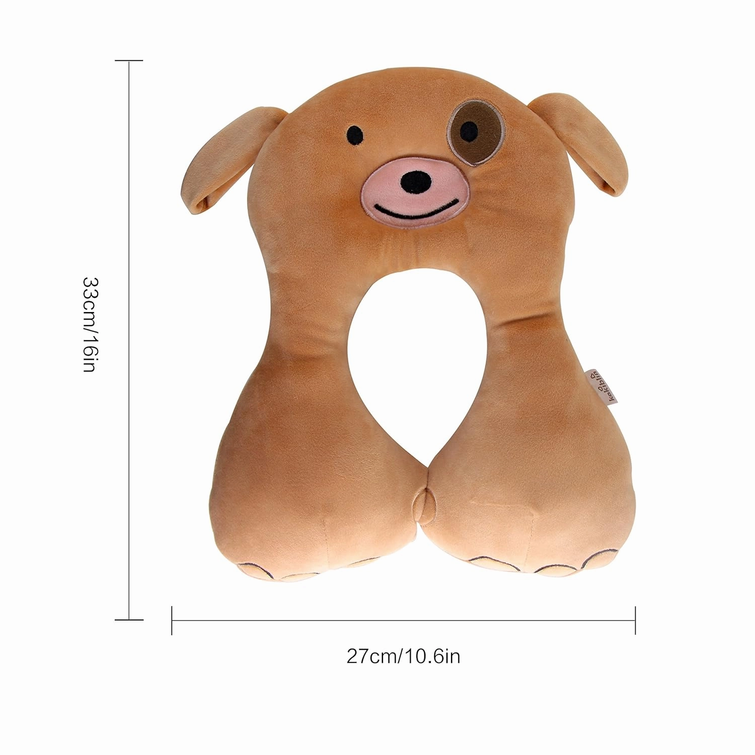 KAKIBLIN Baby Neck Pillow, Upgraded Baby Support Pillow,Baby Neck Support Pillow for Carseat, Newborn Neck Support for Car Seat,Pushchair,Travel(Brown)