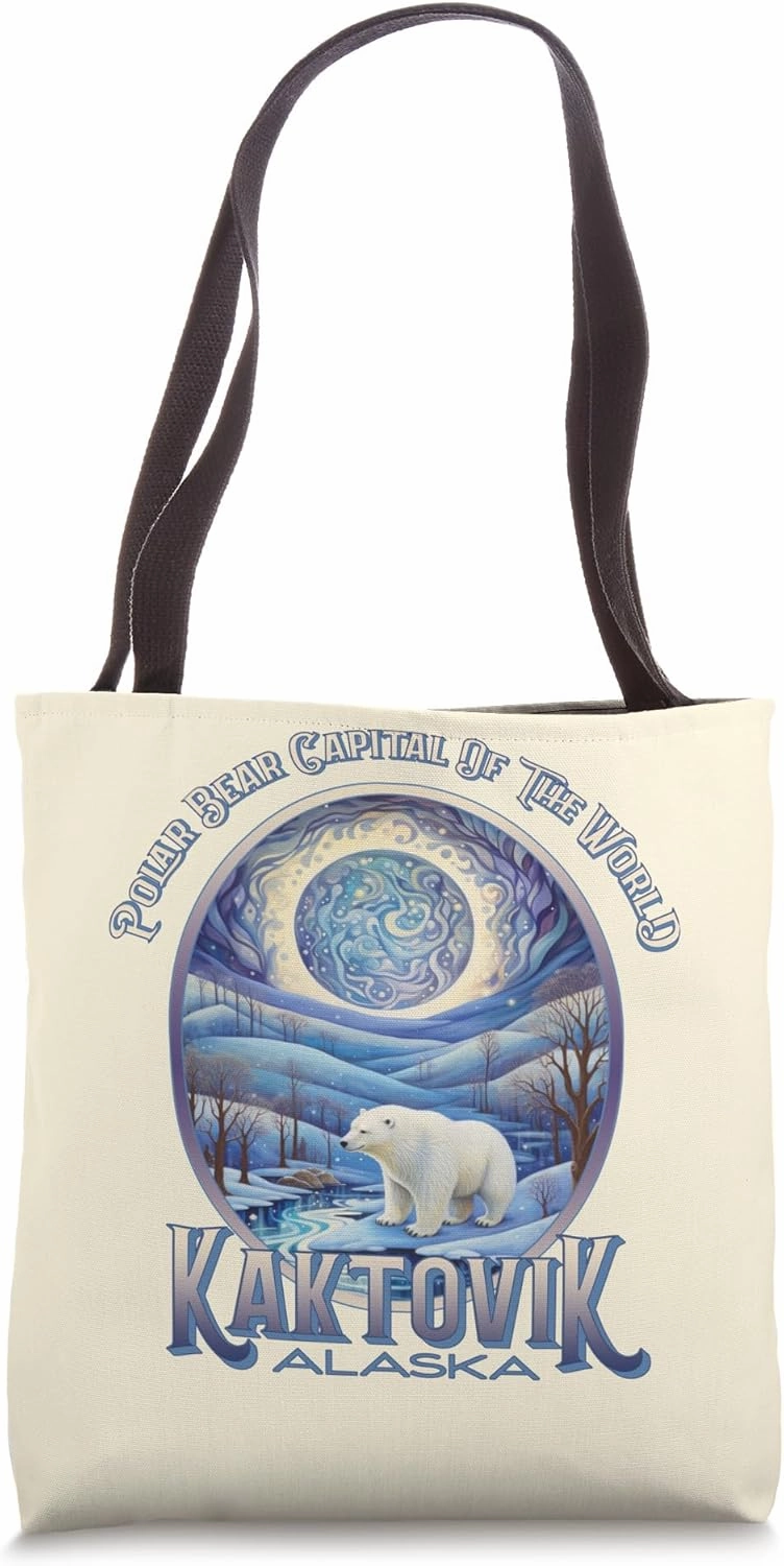 Kaktovik Alaska Polar Bear Capital Arctic Barter Island Tote Bag