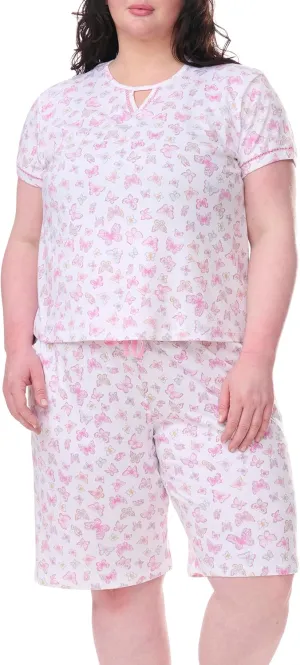 Karen Neuburger womens Short Sleeve Bermuda Set