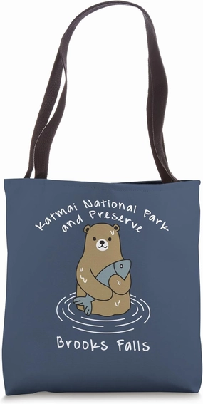 Katmai National Park Preserve Brooks Falls Bear Watching Tote Bag
