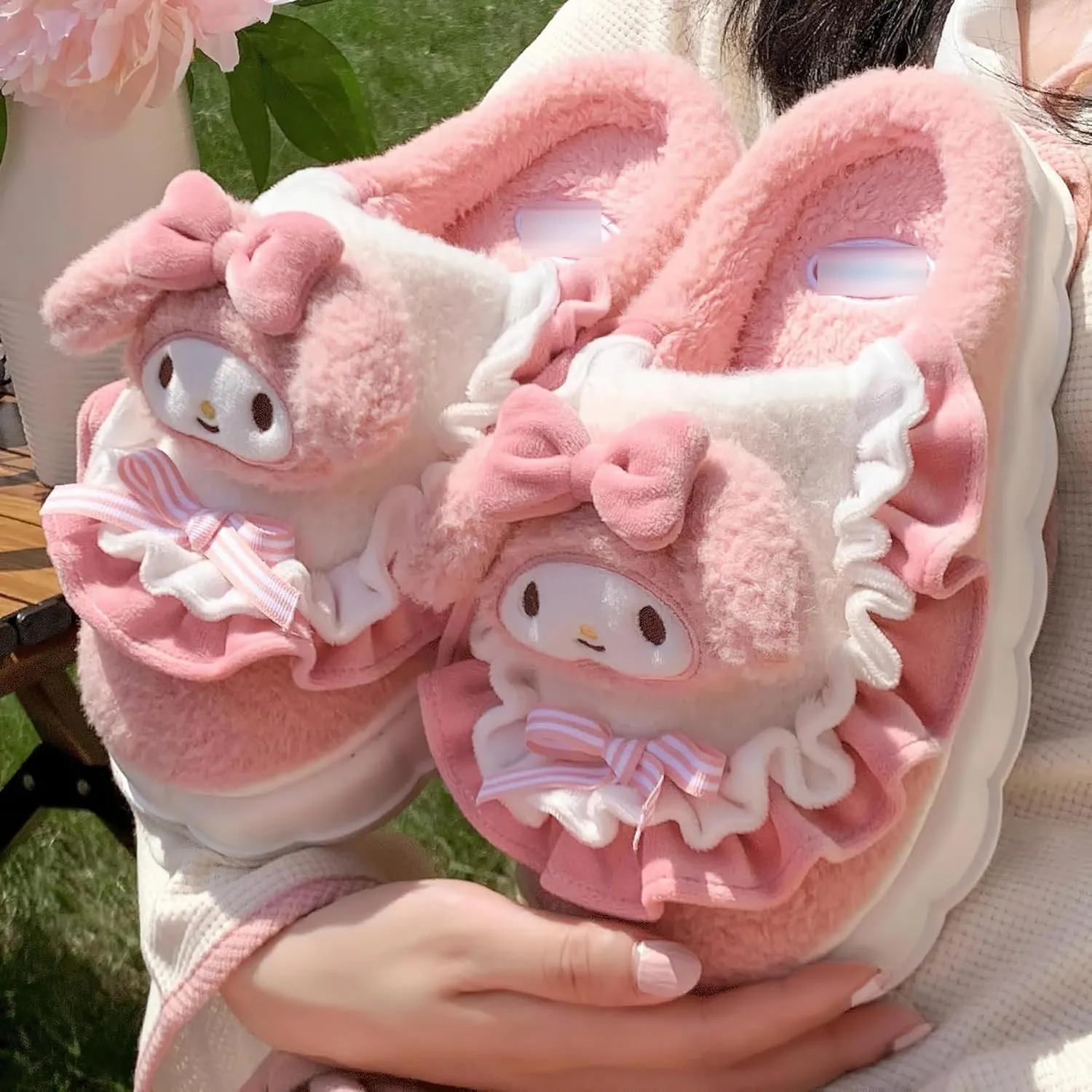 Kawaii Cotton Slippers - Cute Plush Women's Home Shoes