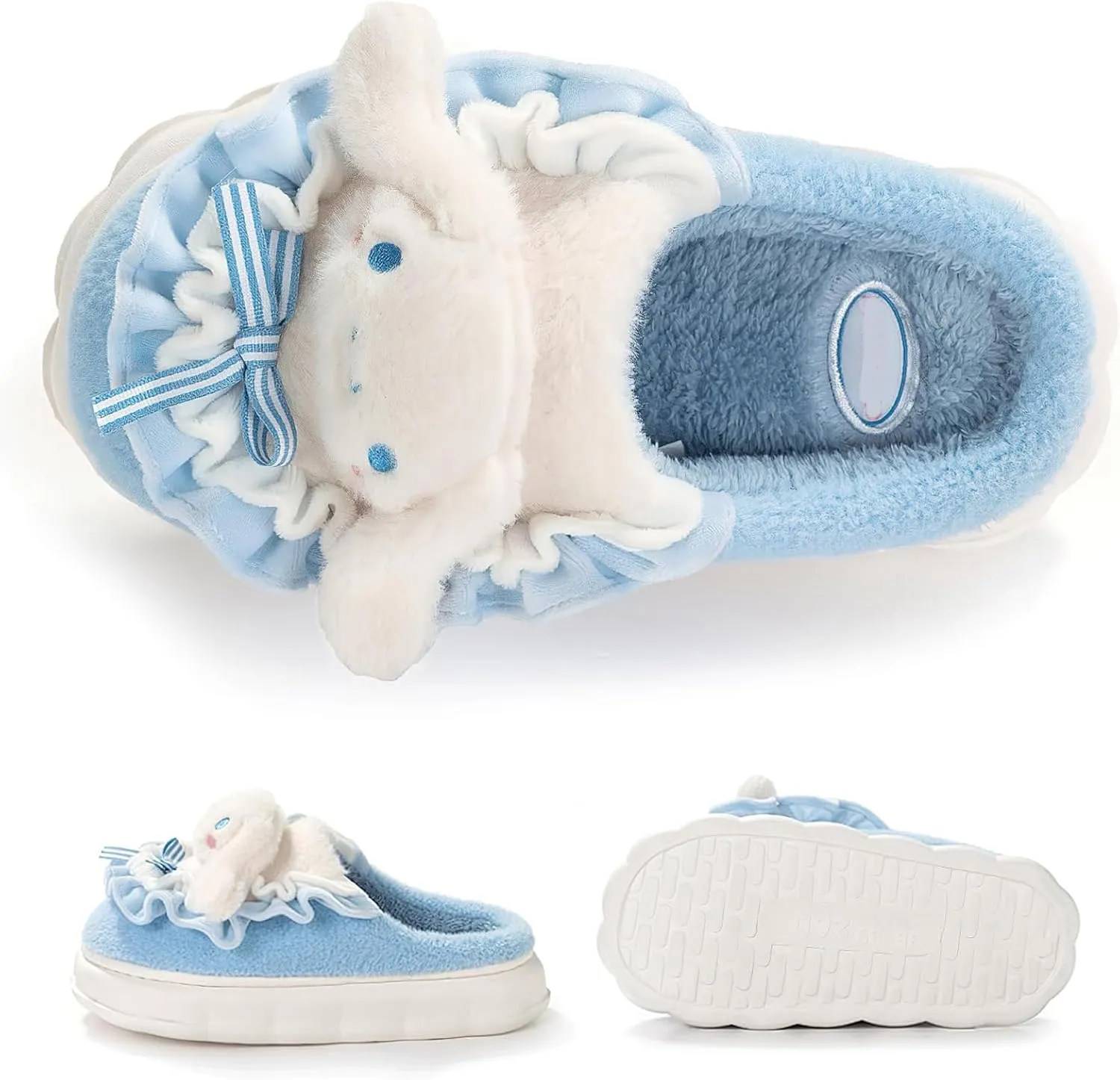 Kawaii Cotton Slippers - Cute Plush Women's Home Shoes