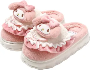 Kawaii Cotton Slippers - Cute Plush Women's Home Shoes