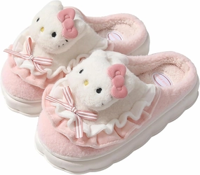 Kawaii Cotton Slippers - Cute Plush Women's Home Shoes