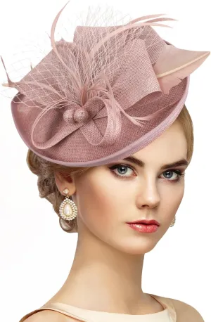 Kentucky Fascinators Hats for Women - Vintage Tea Party Attire Outfit Headband Church Veil Derby Hat for Women