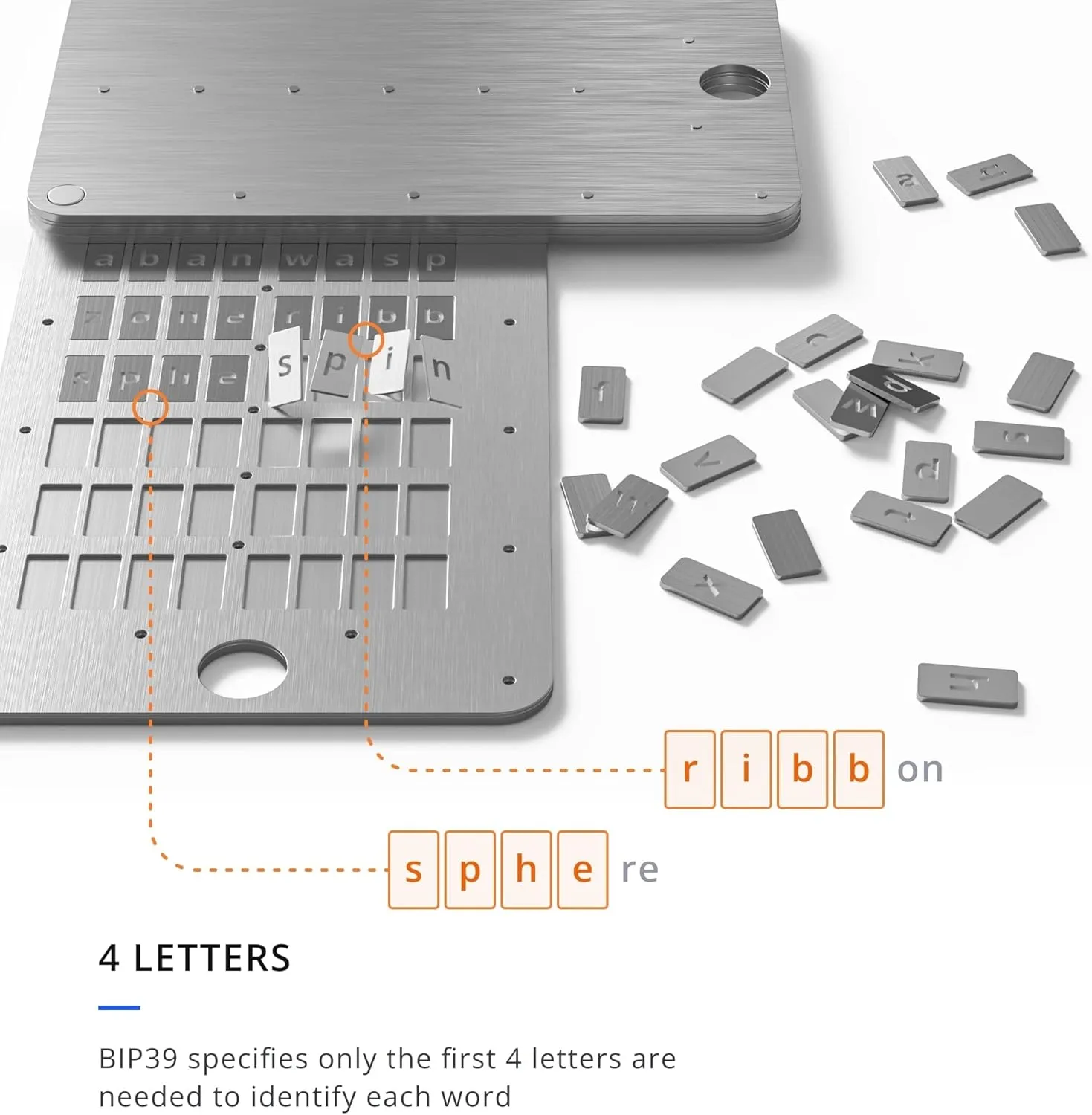 KEYSTONE Crypto Seed Storage, Cryptosteel Capsule Metal Wallet, Cold Storage Backup, 24 Words Bitcoin Key Phrase Storage, Steel Plate, Compatible with Ledger, Trezor, KeepKey (Keystone Tablet Plus)