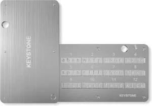 KEYSTONE Crypto Seed Storage, Cryptosteel Capsule Metal Wallet, Cold Storage Backup, 24 Words Bitcoin Key Phrase Storage, Steel Plate, Compatible with Ledger, Trezor, KeepKey (Keystone Tablet)