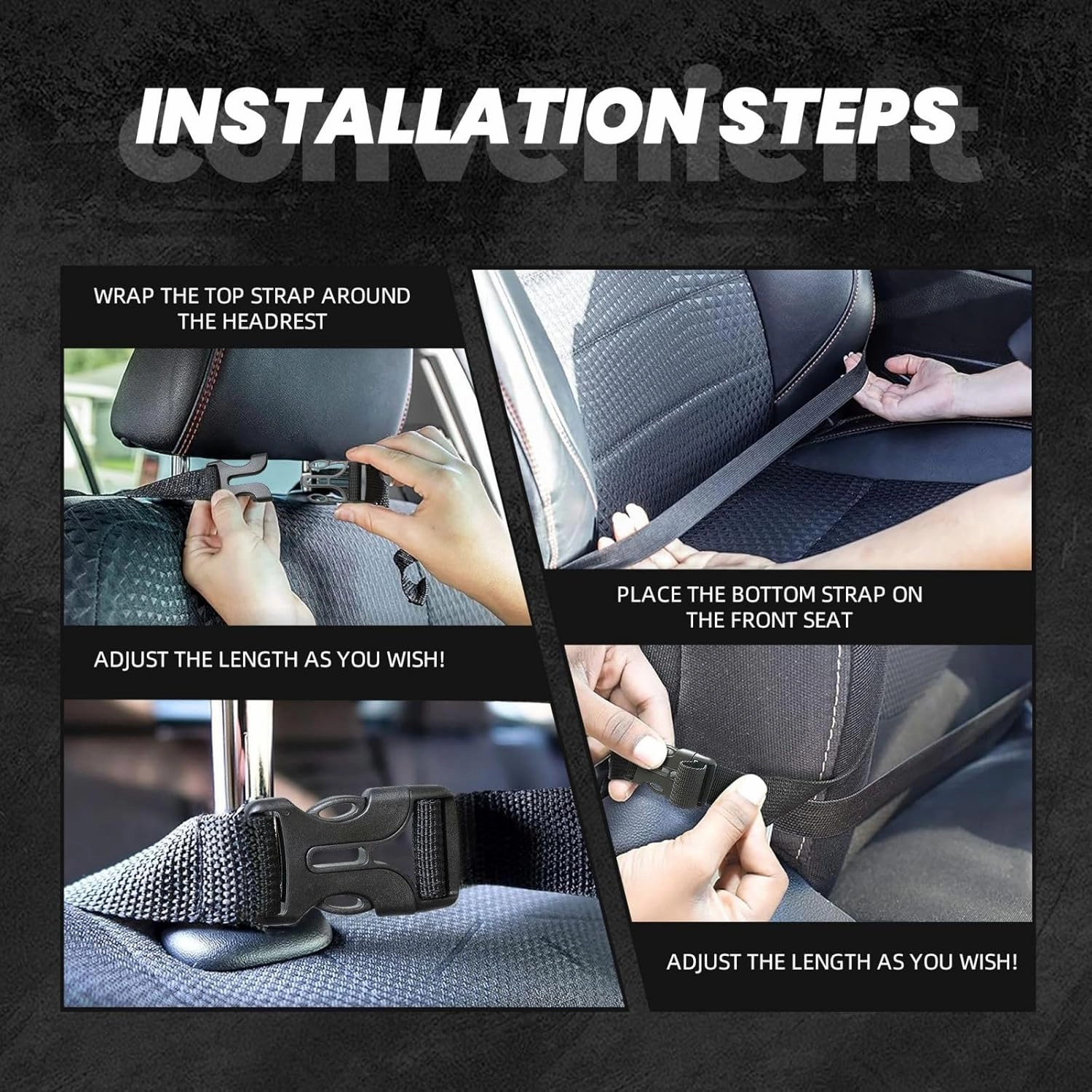 Kick Mat Back Seat Protector for Car 2 Pack Extra Large Car Back Seat Cover with 3 Storage Pockets Waterproof Seat Back Protector Fun Food Hot Dogs Backseat Car Organizer for Trucks SUV