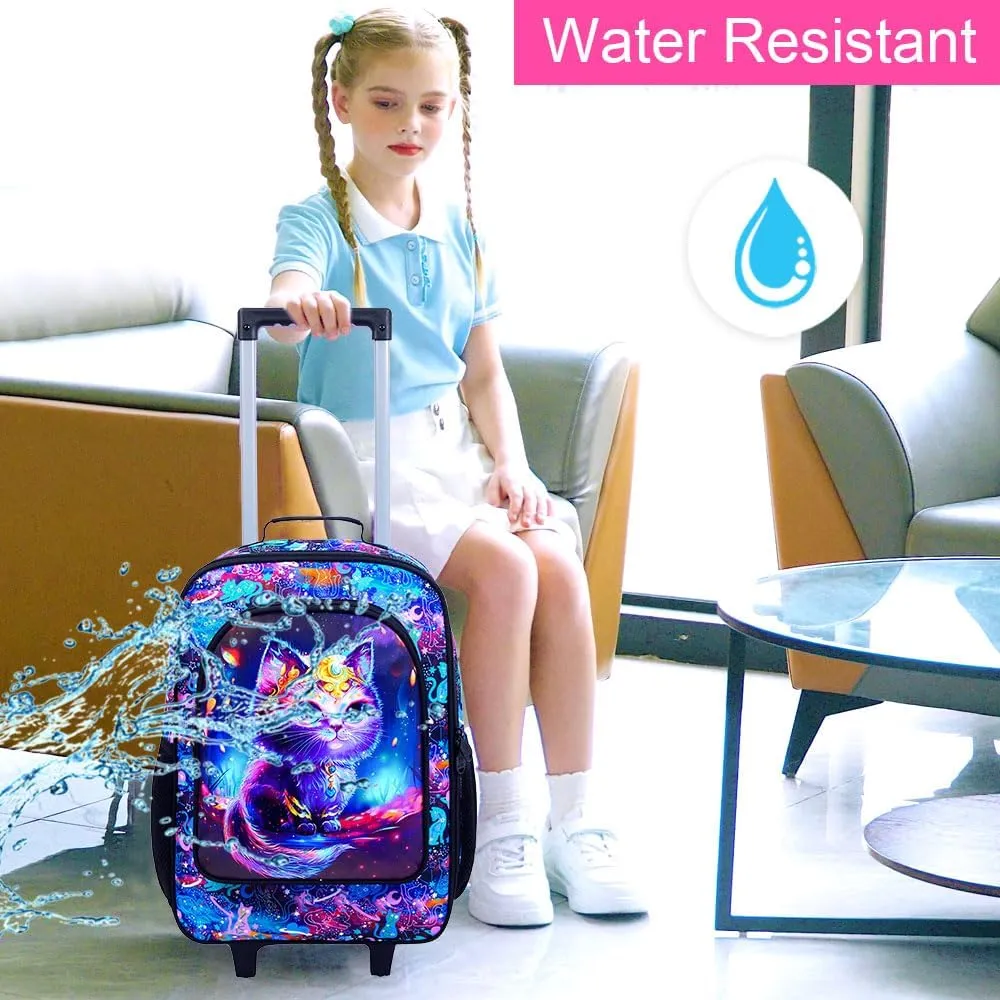 Kids Luggage for Boys and Girls, Cute Dinosaur Unicorn Rolling Wheels Suitcase for Toddler Children