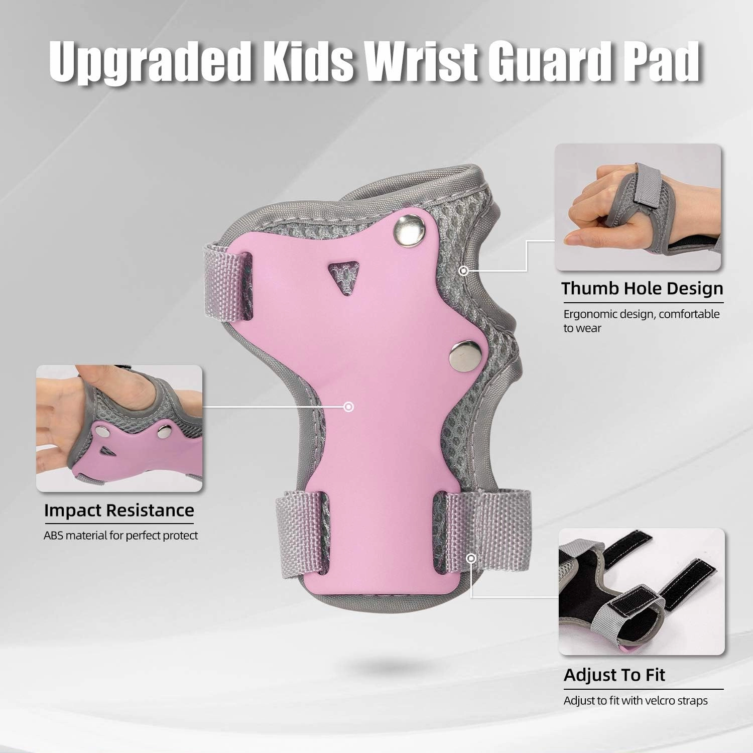 Kids Bike Helmet with Sports Protective Gear Set Knee Elbow Pads Wrist Pads for Bike Skateboard Skating Scooter Rollerblading, Adjustable and Ventilation Helmet Set
