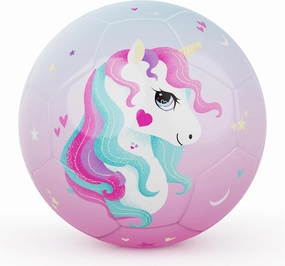 Kids Soccer Ball Cute Cartoon Toddler Ball with Pump Toys Gift for Girls Boys Indoor Outdoor(Gradient Pink Unicorn, Size 3)