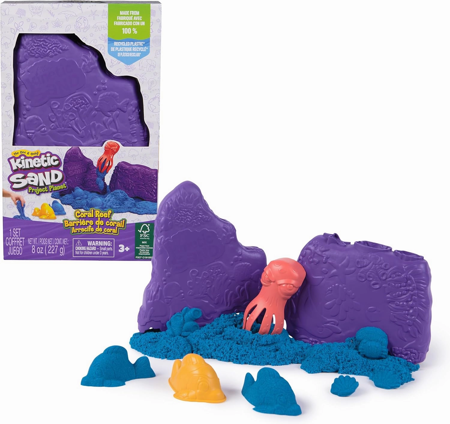 Kinetic Sand - Magic Sand Kit Reef Coral - 227g Blue Magic Sand   Tools - Children's Games - 6069783 - Children's Crafts - Toys Children 3 Years  