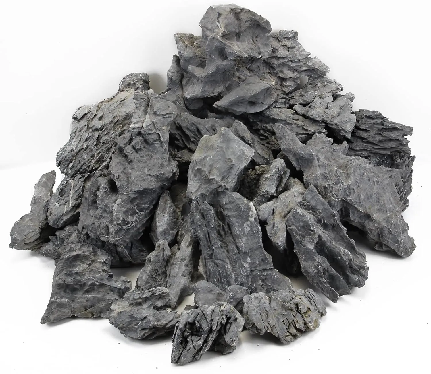 KINGRUI Natural Seiryu Rock Stone, Dragon Stone, Suitable for Aquarium Landscaping Models and Fish Tank Decoration, Reptile and Amphibian enclosures 3-6inch-11 lbs.