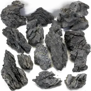 KINGRUI Natural Seiryu Rock Stone, Dragon Stone, Suitable for Aquarium Landscaping Models and Fish Tank Decoration, Reptile and Amphibian enclosures 3-6inch-11 lbs.