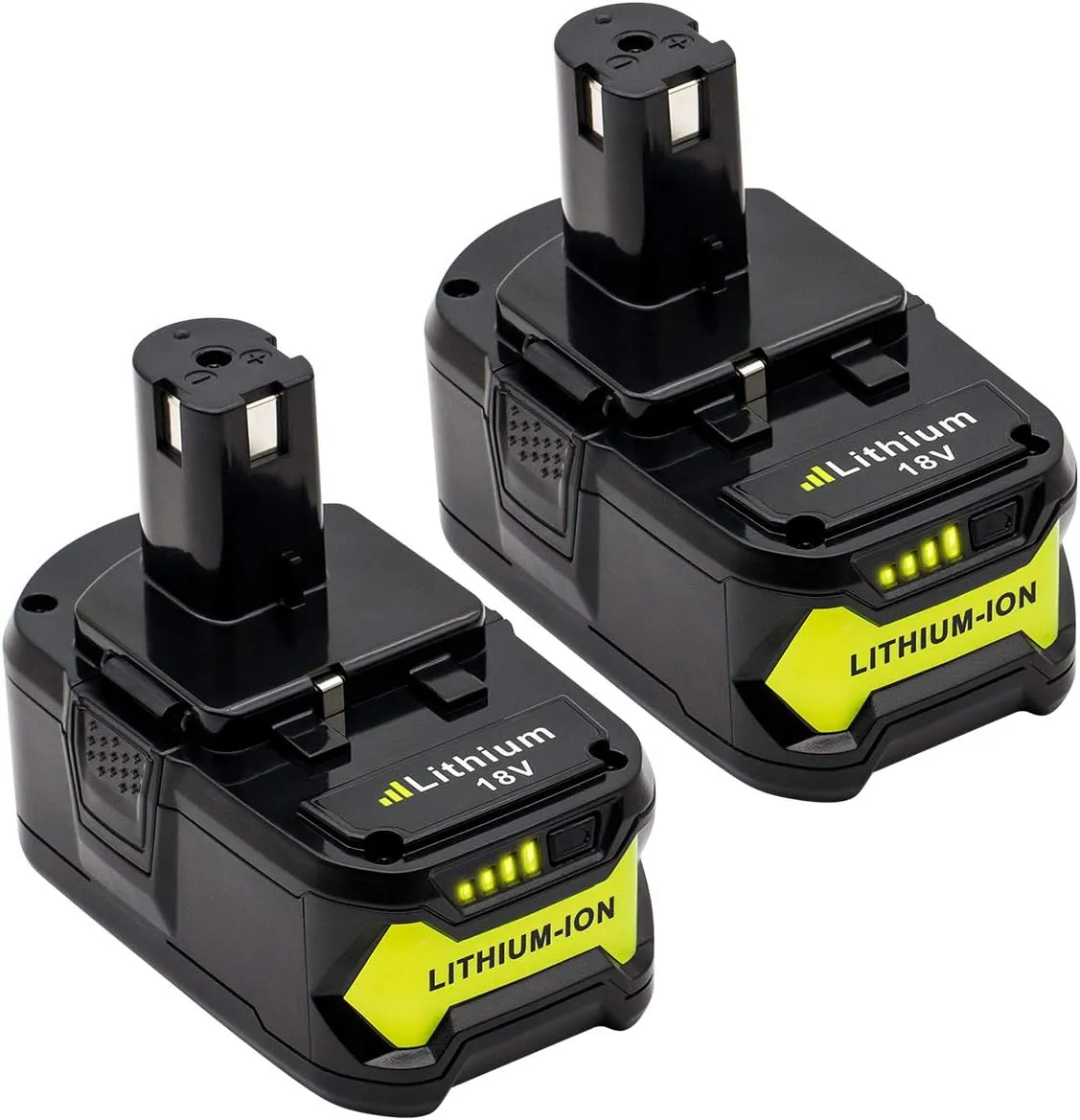 KINGTIANLE 2packs 6.0Ah 18V Replacement Battery for Ryobi 18V Lithium Battery P102 P103 P105 P107 P108 P109 Ryobi ONE  Cordless Tool Battery