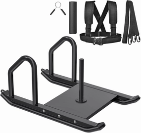 Kipika Weight Sled Fitness Sled Speed Training Sled Workout Sled, Adjustable Height Weight Training Sled, Enhance Muscle Strength and Explosive Power, Suitable for 1" & 2" Weight Plate