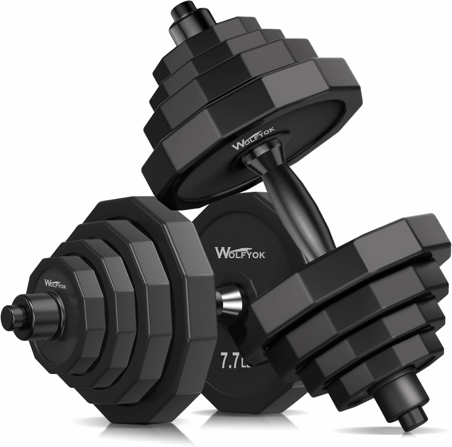 KISS GOLD Weights Dumbbells Set, Adjustable Dumbbell Sets 22Lbs 44Lbs 66Lbs 88Lbs with Solid Steel, Barbell Free Weight Set with Connector Workout Home Gym Equipment for Men Women Strength Training Shaping