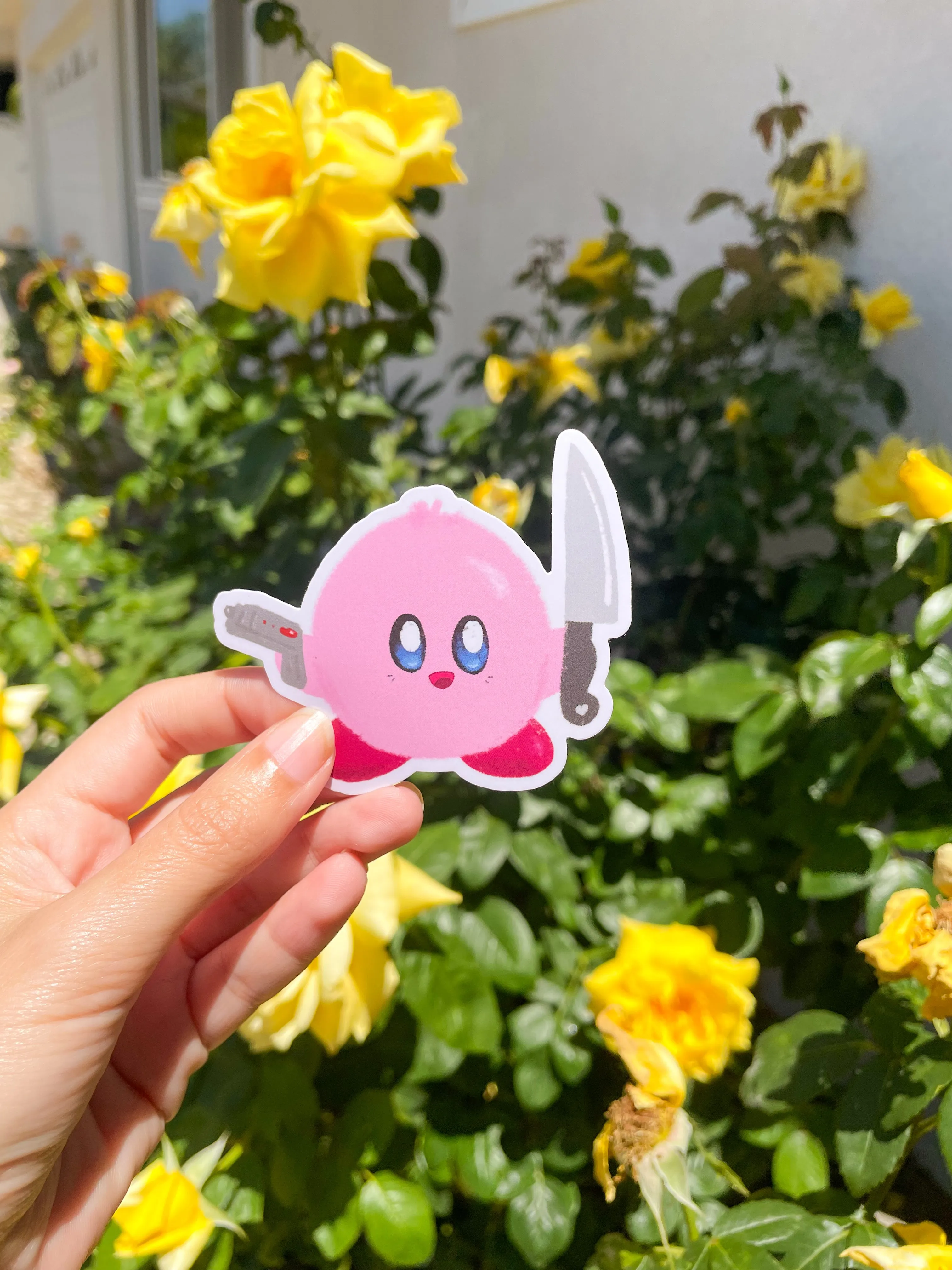 Knife Pink Ball Sticker
