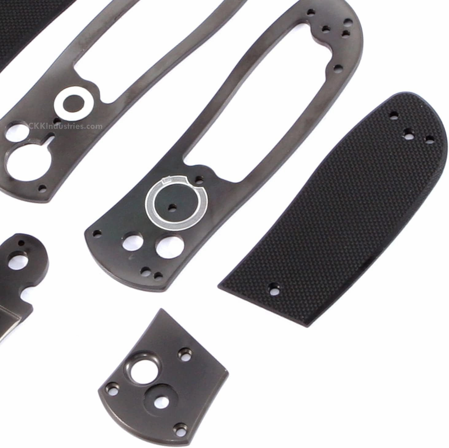 Knife Making Kit - SS 3.0 - DIY Button Lock Folding Knife - (Parts Kit) - (Blackout Finish) - (w/Pre-machined Textured Black G10 Handle Scales) - (Gift Boxed) - (USA Design) - (by KnifeKits)