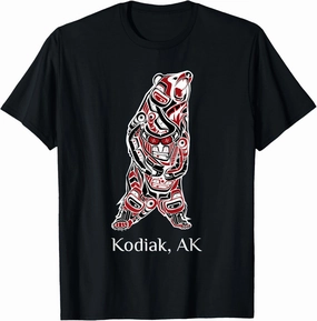Kodiak Alaska Native American Indian Brown Grizzly Bear Gift T-Shirt