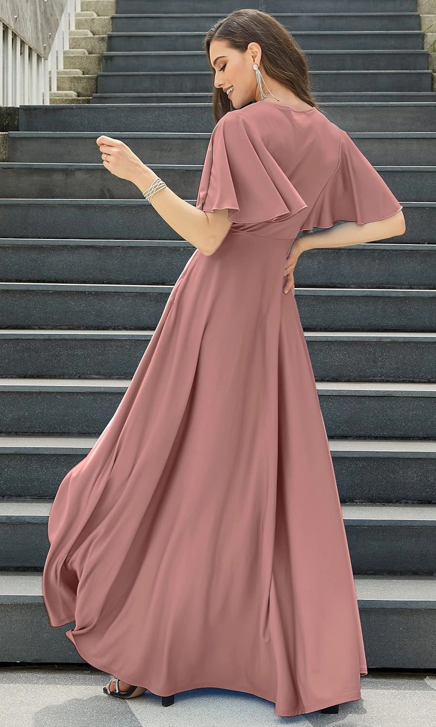 KOH KOH Womens Long Elegant Bridesmaid Evening Cocktail Modest Maxi Dress