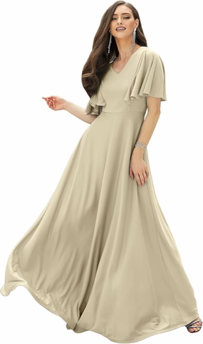 KOH KOH Womens Long Elegant Bridesmaid Evening Cocktail Modest Maxi Dress