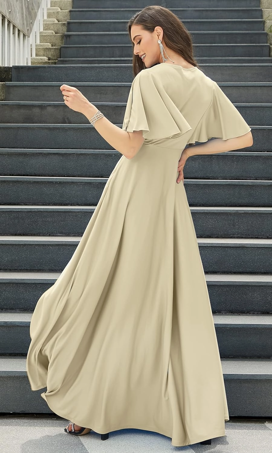 KOH KOH Womens Long Elegant Bridesmaid Evening Cocktail Modest Maxi Dress