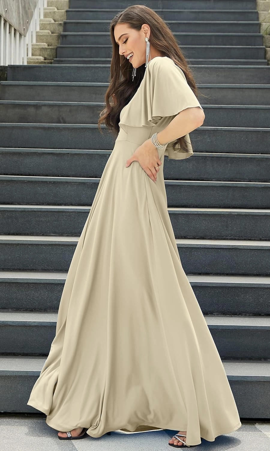 KOH KOH Womens Long Elegant Bridesmaid Evening Cocktail Modest Maxi Dress