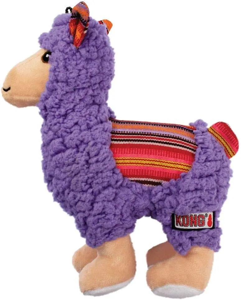 KONG Sherps Dog Toy – Medium Size, Plush Squeaky Toy for Indoor Play, Soft & Durable