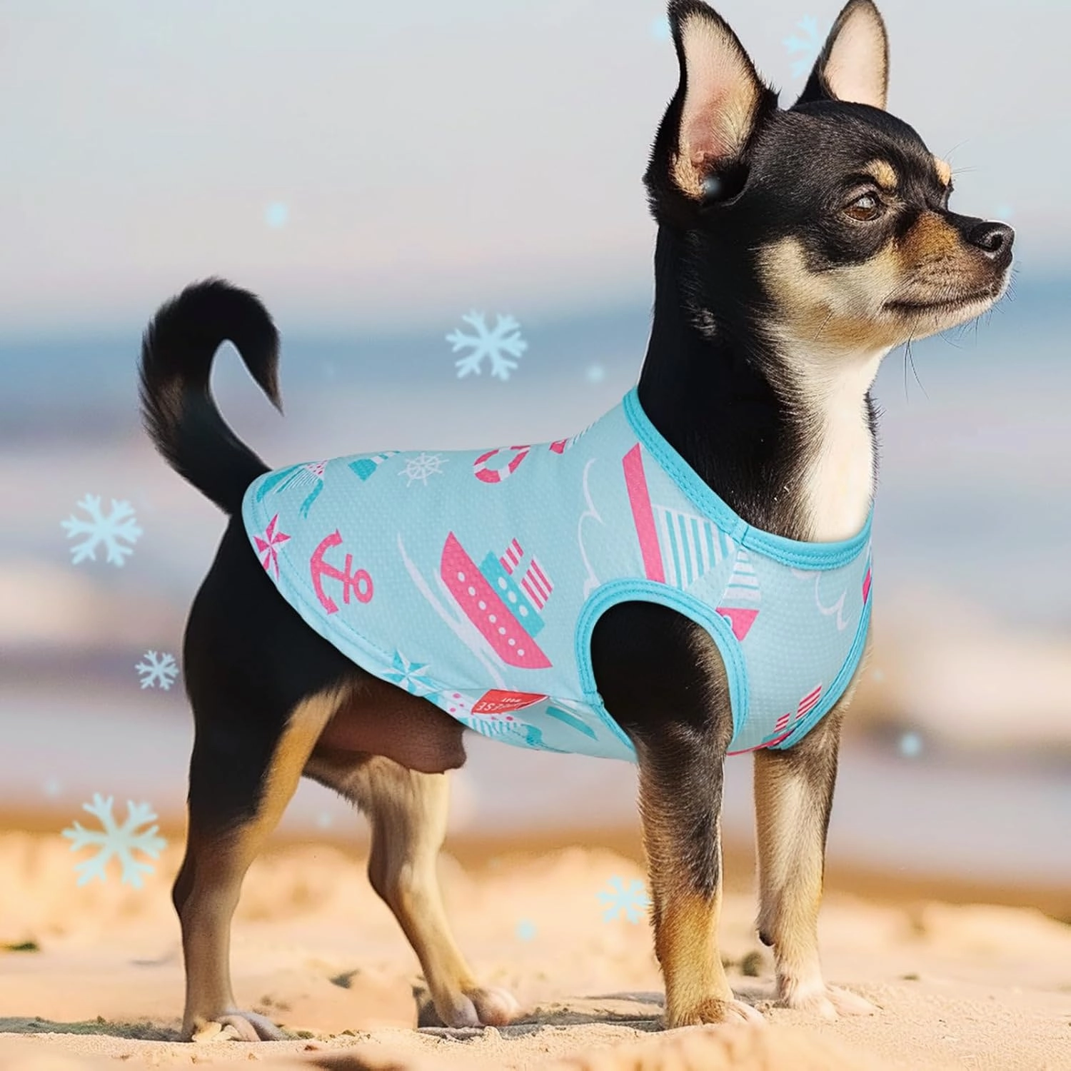 KYEESE 2 Pack Dog Cooling Shirts Quick Dry Instant Cooling Pet Vest for Small Dogs Breathable Sleeveless Vest Lightweight Soft Quick Dry Puppy Shirt Great for Outdoor Activities,M