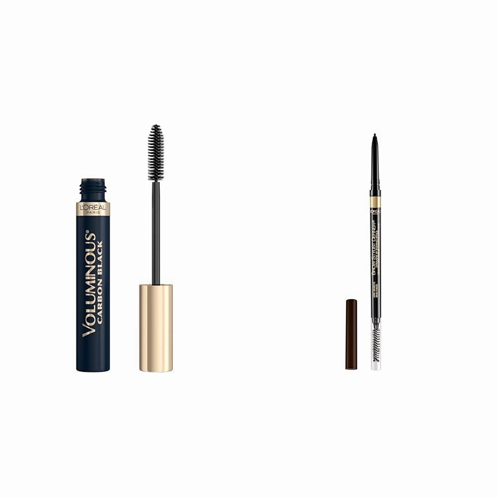L'Oreal Paris Voluminous Mascara, 0.26 Fl Oz and Brow Stylist Definer Pencil, 0.003 Ounce