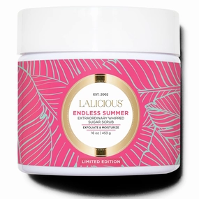 LALICIOUS Endless Sumner Sugar Scrub, Exfoliating Body Scrub, Moisturizing Extraordinary Whipped Body Exfoliator, Gentle Exfoliating Body Scrubber Exfoliator for Radiant Skin, No Parabens - 16oz
