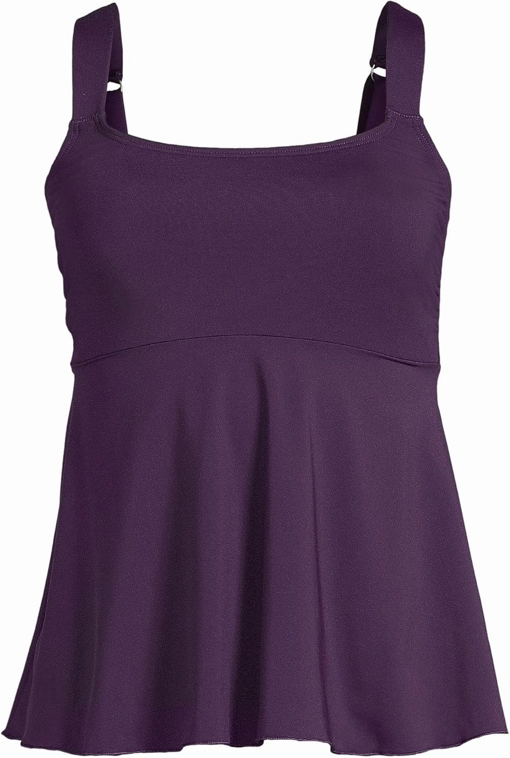 Lands' End Women's Adjustable Scoop Neck Flutter Tankini Top