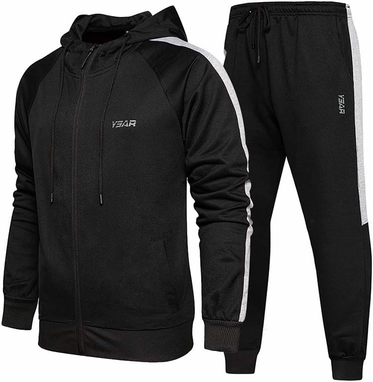 Lavnis Men's Casual Tracksuit Long Sleeve Running Jogging Athletic Sports Set