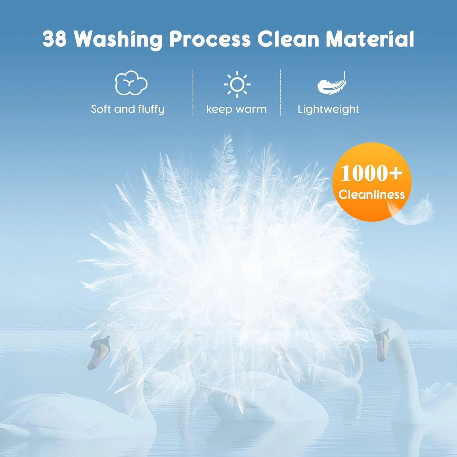LBRO2M Canada Goose Down Pillow 1050 Fill Power 80% Goose Down 20% Goose Feather 100% Cotton Pillowcase Queen Down Pillows Ideal for Plush Comfort and Support (20"X36", Set of 1)