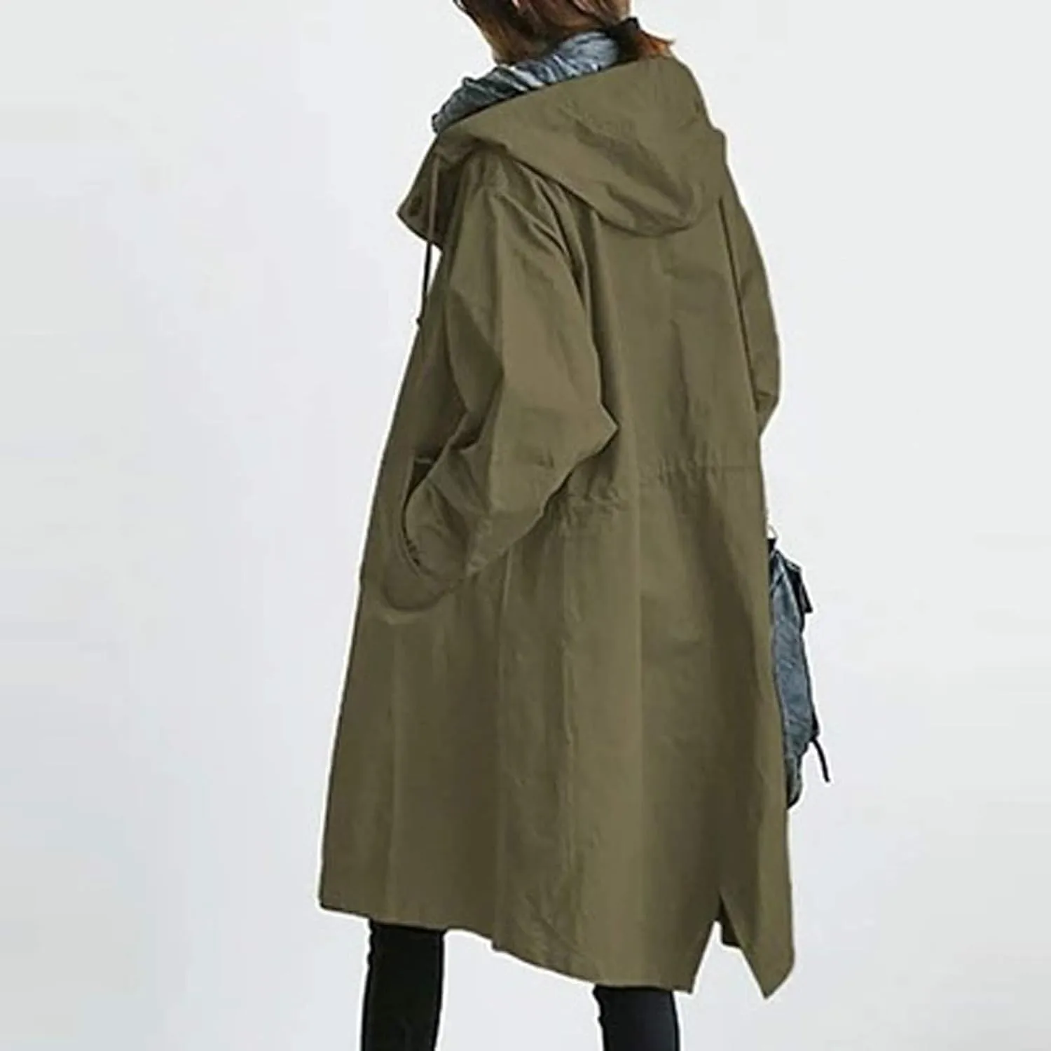 LCMTWX Plus Size Winter Coats for Women Collar Printed Pocket Jacket Trench Coats for Women Fall Coats for Women Trendy