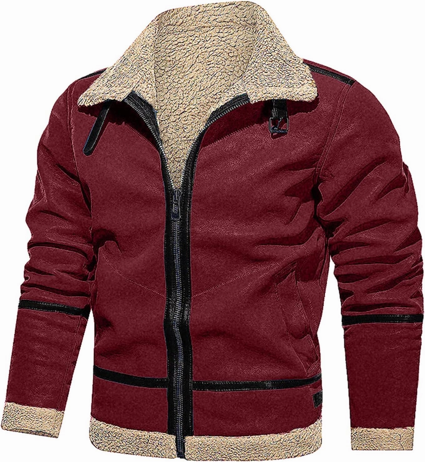 LCMTWX Men's Thicken Warm Winter Coat Stand Collar Knitted Splice Sweater Coat Casual Cardigan Stylish Outwear Winter