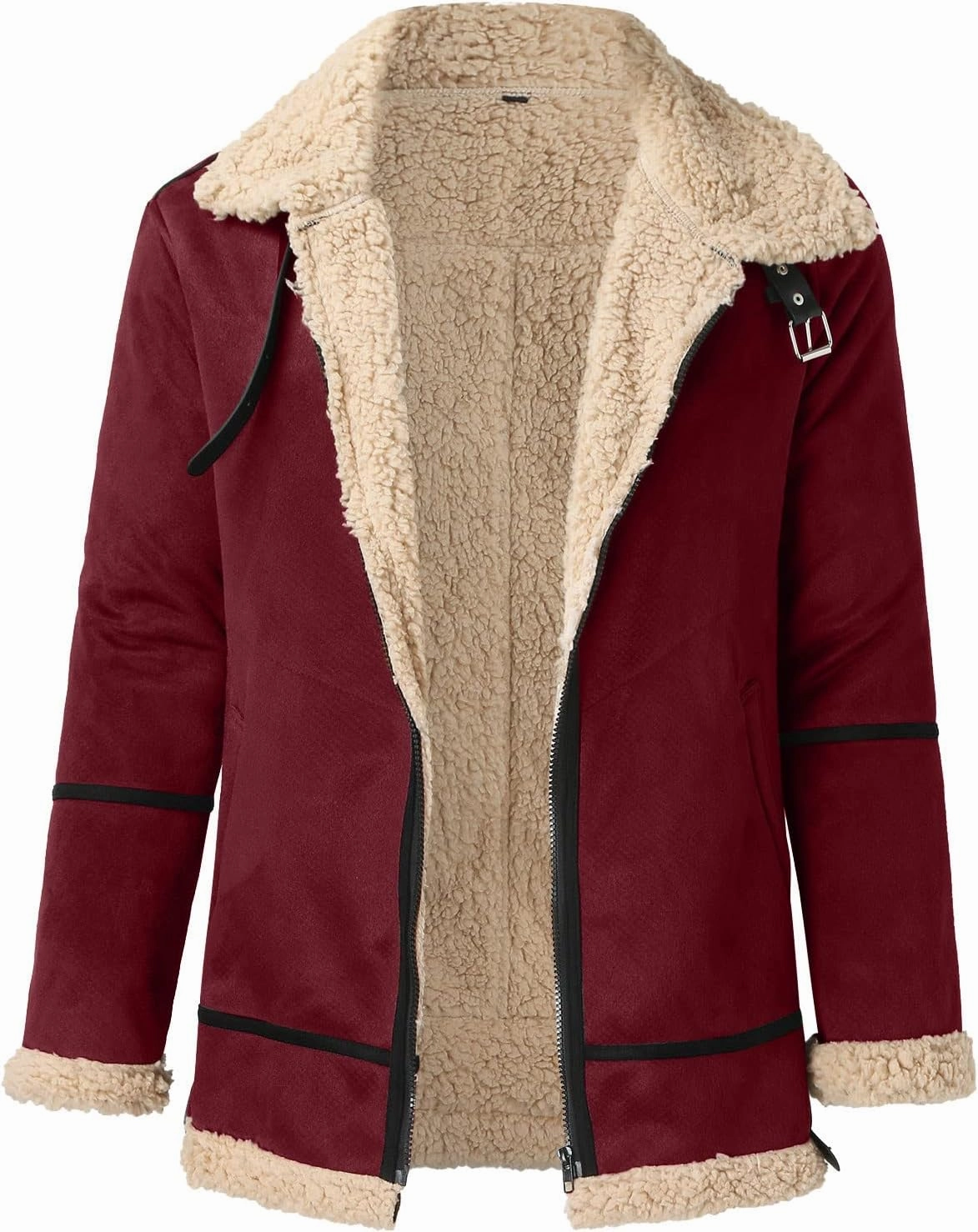 LCMTWX Men's Thicken Warm Winter Coat Stand Collar Knitted Splice Sweater Coat Casual Cardigan Stylish Outwear Winter