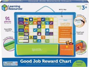 Learning Resources Good Job Reward Chart - 91 Piece Set, Ages 3  Custom Magnetic Chore and Responsibility Chart for Kids, Chore Magnets for Toddlers, Kids Job Chart