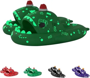 LELEBEAR Luminous Shark Slippers, Spooky Glow In The Dark Slides For Men & Women, Christmas Shark Slides