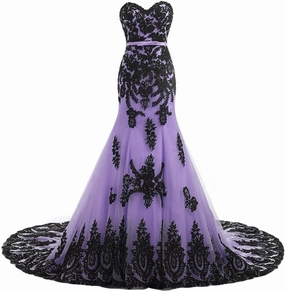 Lemai Mermaid Long Tulle Gold Lace Corset Sweetheart Wedding Dresses with Sash