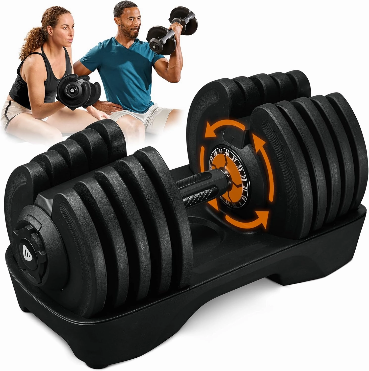 LifePro Adjustable Dumbbell Set/Single – 90lb, 25lb Dumbbells Set of 2, and Single piece - Quick Change Rotating Hand Weights for Women/Men at Home Gym Weight System, Ideal for Home Strength Training
