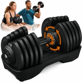 LifePro Adjustable Dumbbell Set/Single – 90lb, 25lb Dumbbells Set of 2, and Single piece - Quick Change Rotating Hand Weights for Women/Men at Home Gym Weight System, Ideal for Home Strength Training