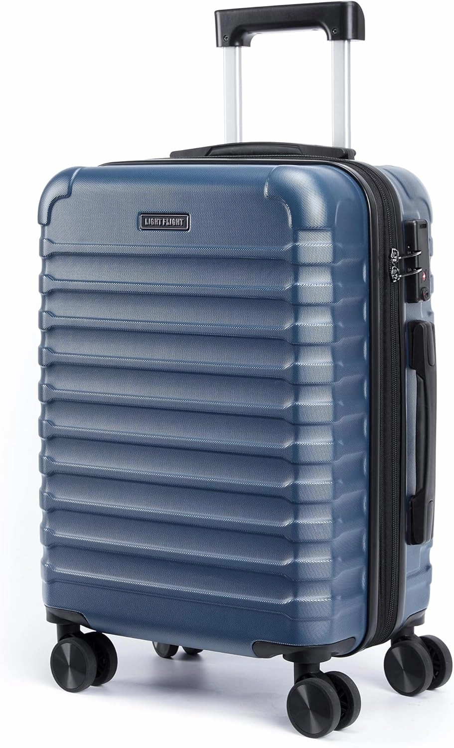 LIGHT FLIGHT Carry On Luggage 22x14x9 Airline Approved, Carry On Suitcases with Wheels, Expandable Hardside Lightweight Rolling Travel Luggage with TSA Lock 20 Inch Carryon, Royal Blue