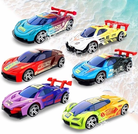 LITTCO Color Changing Car Toys Bath Toys for Kids Ages 4-8 Pool Water Sensory Toys Outdoor Monster Trucks Beach Toys Small Car Bathtub Race Track Gifts for Boys and Girls 6PCS