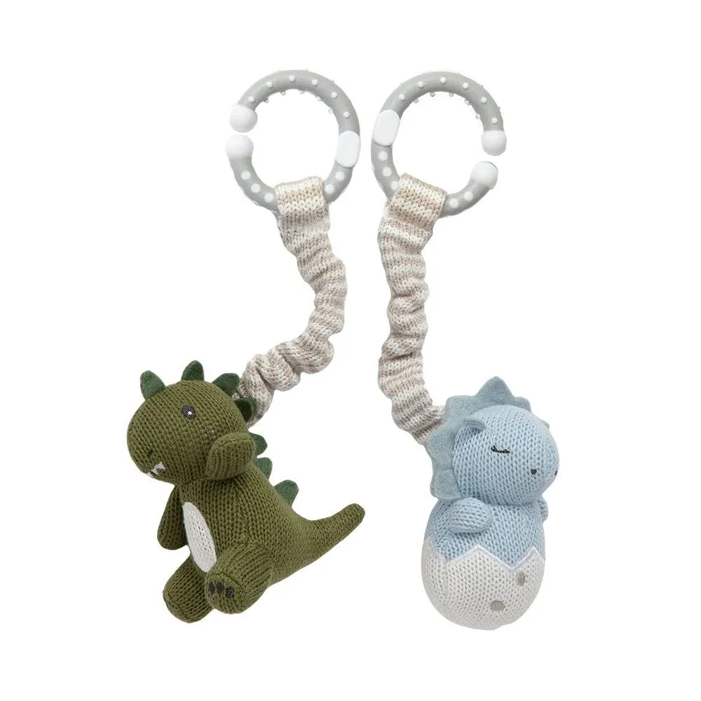 Living Textiles - 2pk Stroller Toy - Dinosaurs